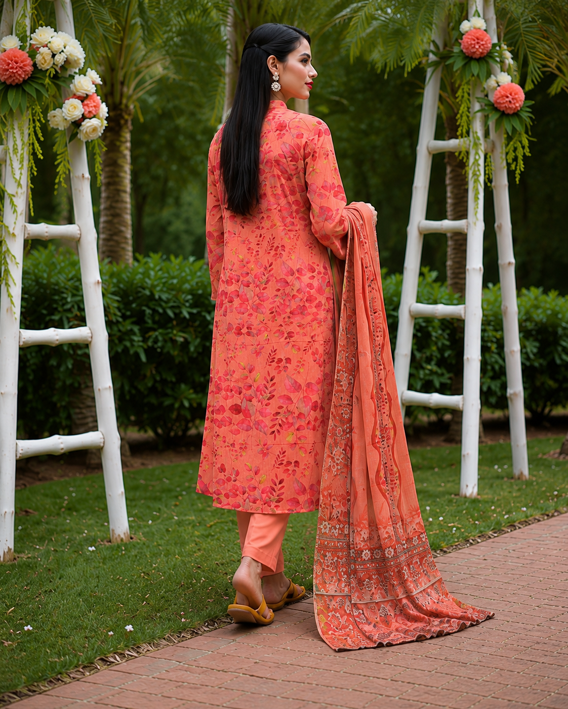 Coral Whisper Lawn Set