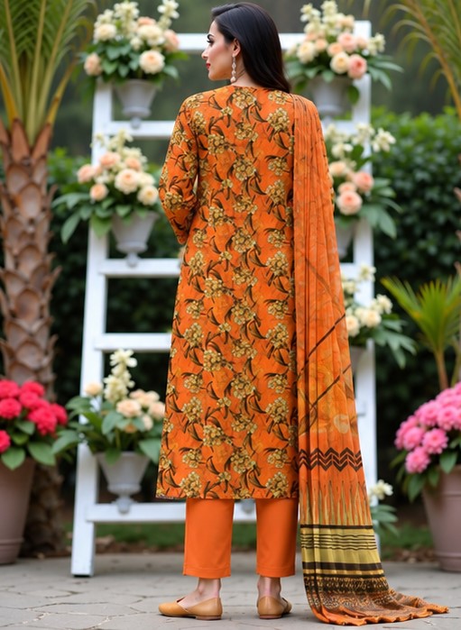 Amber Bloom Lawn Suit