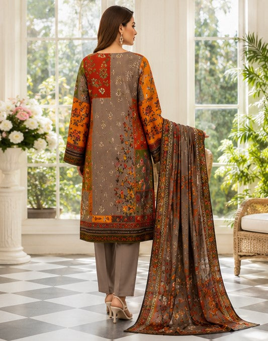 Autumn Patchwork Lawn Suit