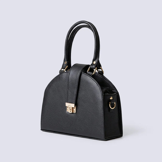 Noir Lock Handbag  Black 029