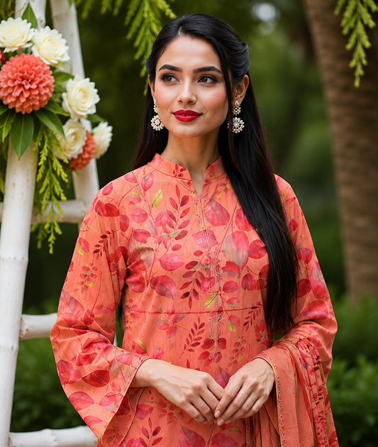 Coral Whisper Lawn Set