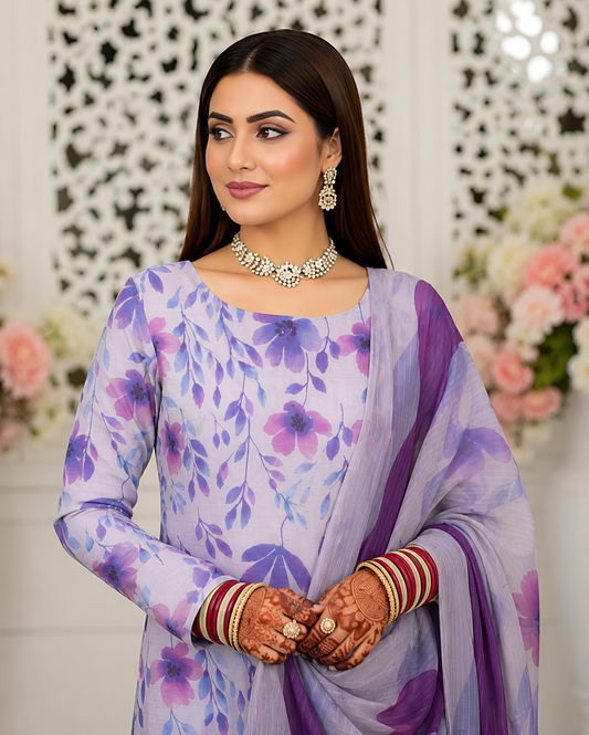 Lilac Whisper Lawn Suit
