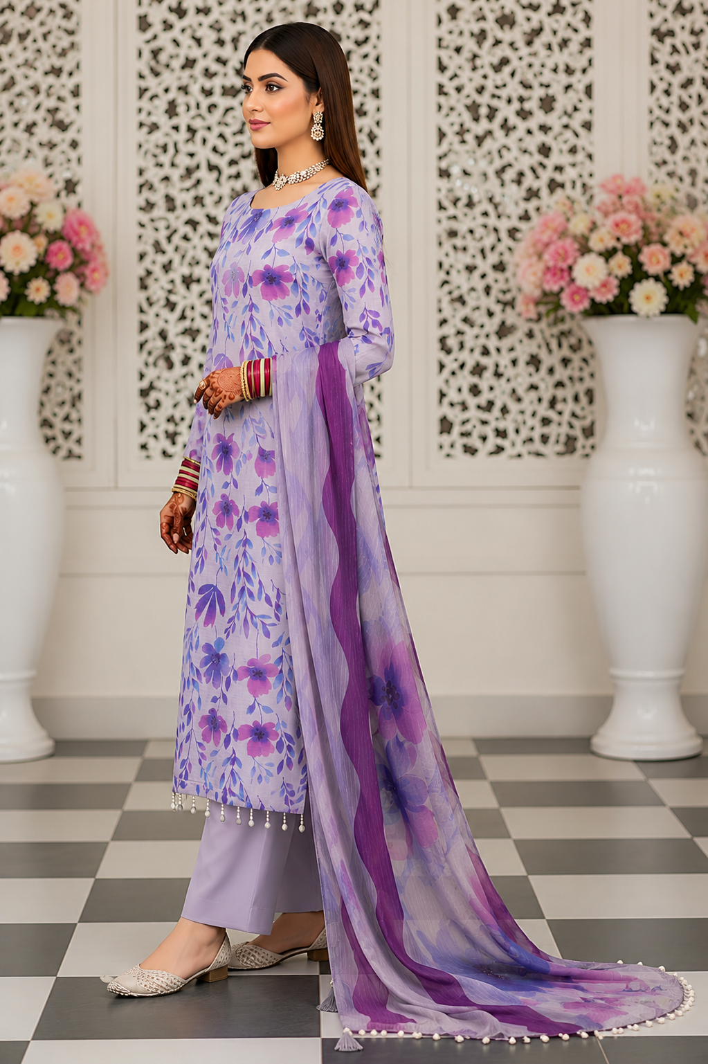 Lilac Whisper Lawn Suit