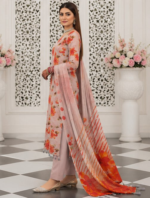 Blush Marigold Lawn Suit