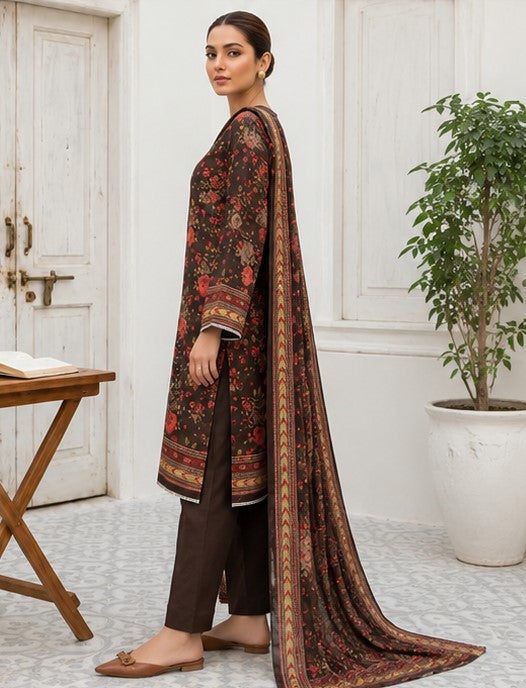 Espresso Rose Lawn Suit