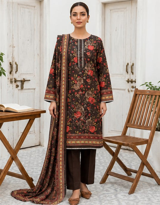 Espresso Rose Lawn Suit