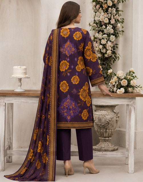 Royal Amber Rose Lawn Suit