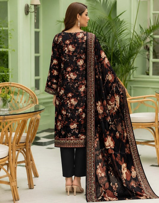 Midnight Rose Lawn Suit