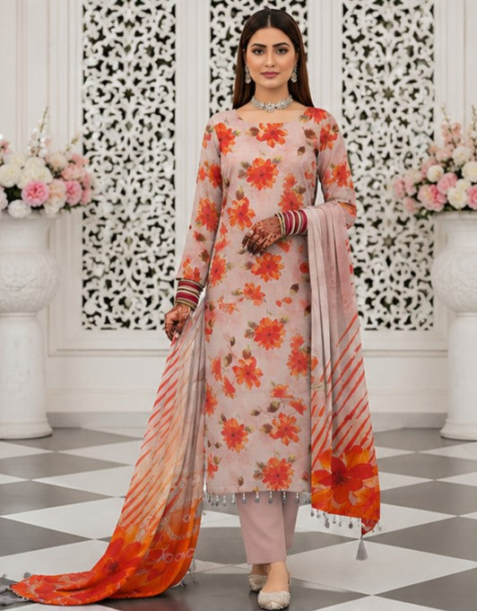 Blush Marigold Lawn Suit